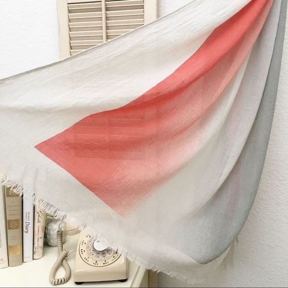 Do Everything in Love Light Gauzy Ombré Wrap Scarf, Polyester Viscose NWT - Picture 3 of 7